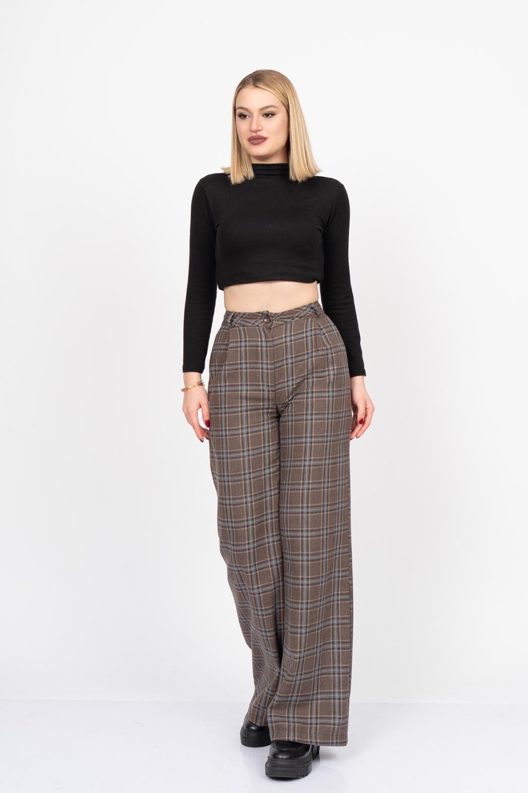 VIOLET PÖTİKARE PANTOLON - EKOSE - KARELİ