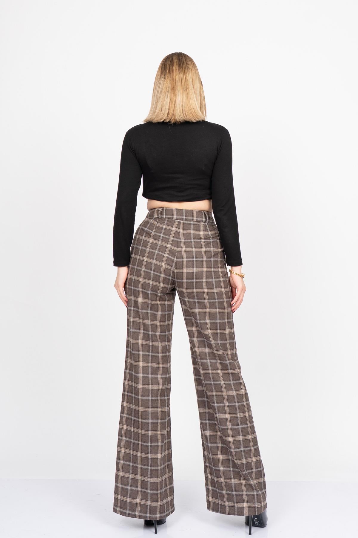 VIOLET PÖTİKARE PANTOLON - EKOSE - KARELİ
