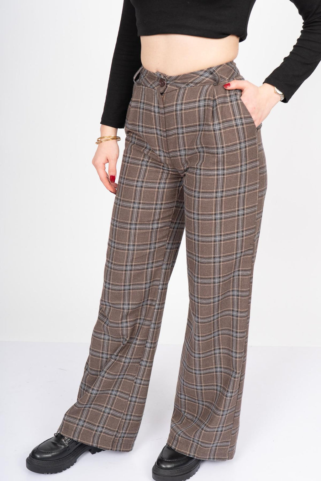 VIOLET PÖTİKARE PANTOLON - EKOSE - KARELİ