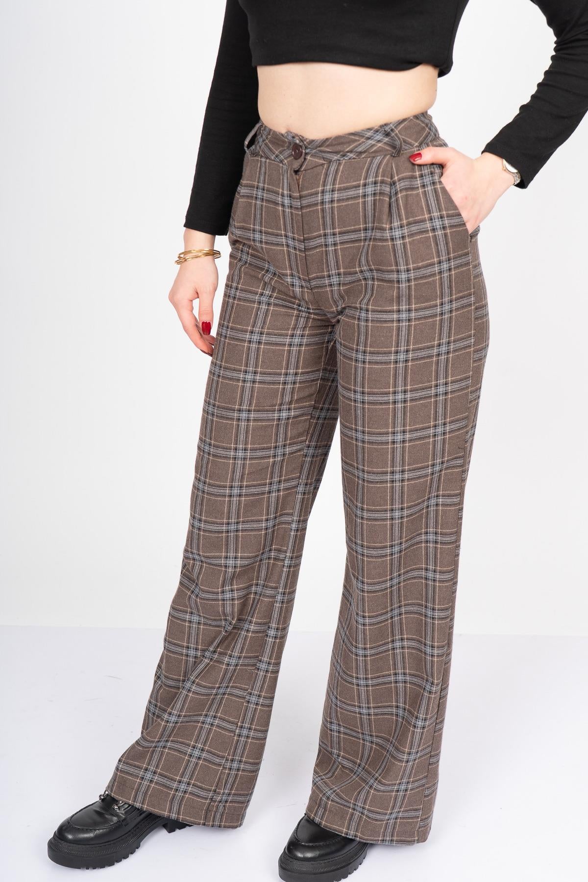 VIOLET PÖTİKARE PANTOLON - EKOSE - KARELİ
