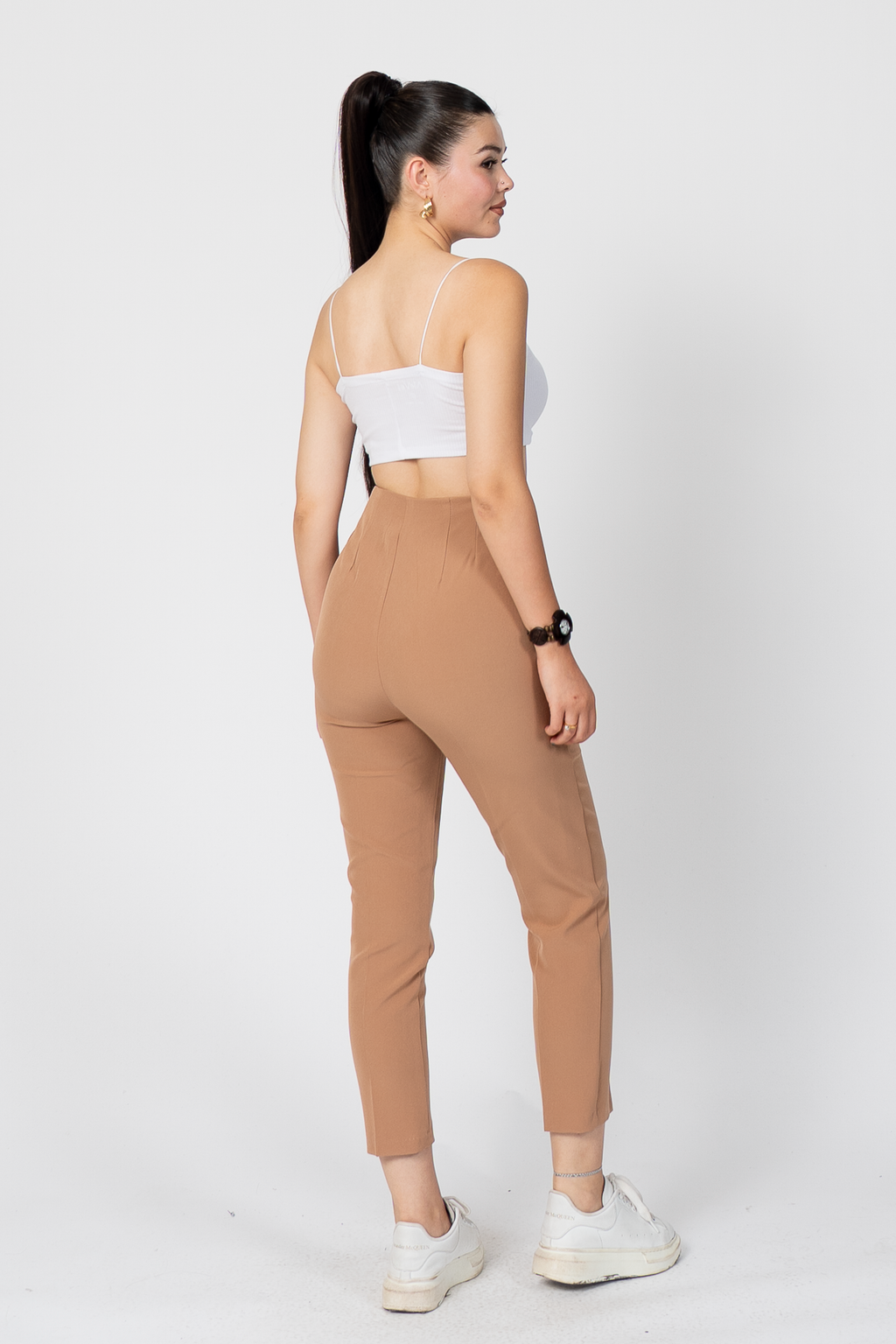 YOLANDA KUMAŞ PANTOLON - CAMEL
