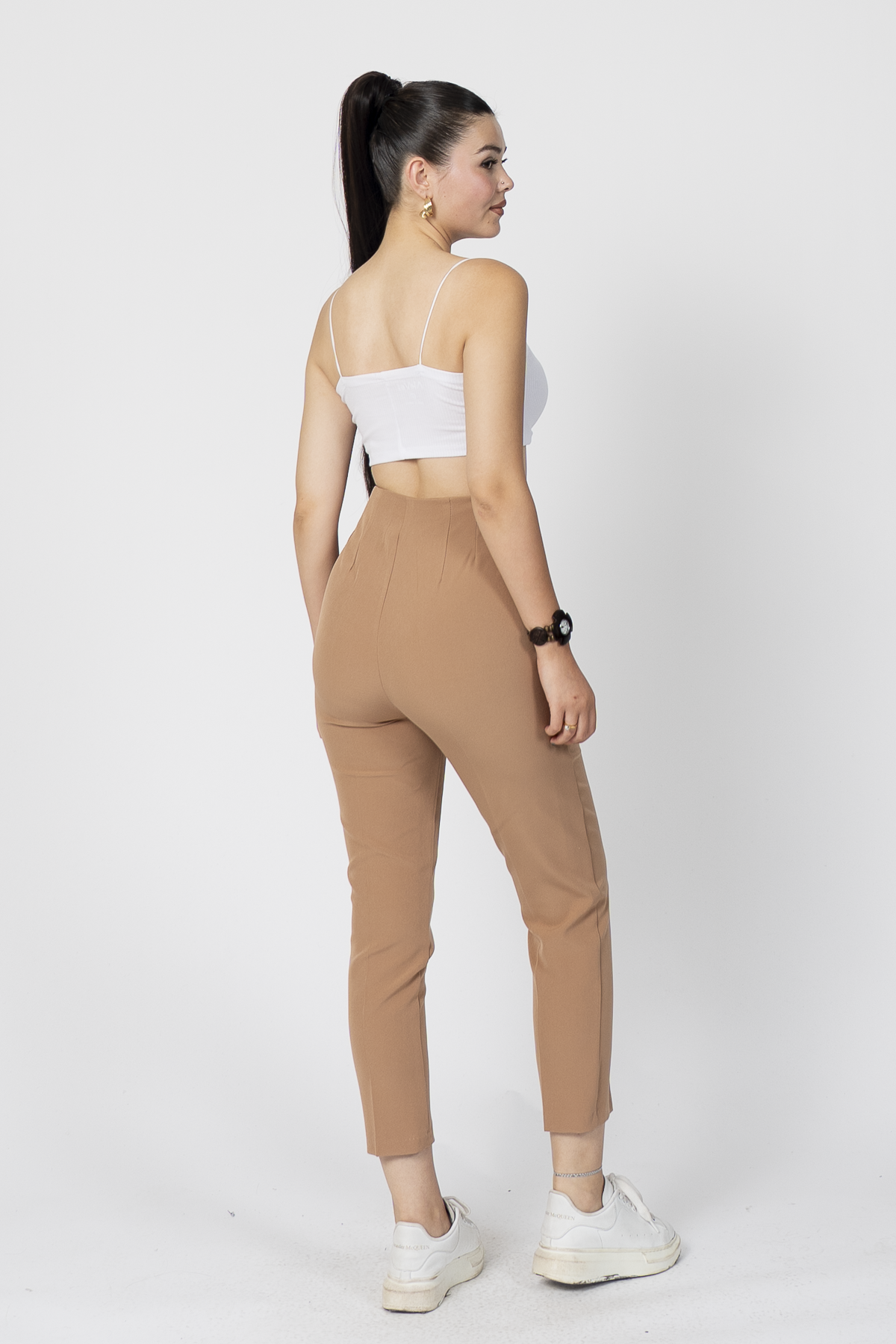 YOLANDA KUMAŞ PANTOLON - CAMEL