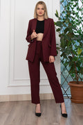 YVETTE KLASİK CEKET PANTOLON TAKIM - BORDO